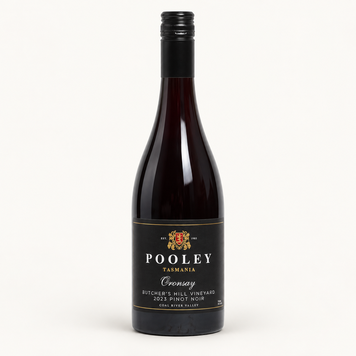 2023 Pooley Butcher’s Hill Oronsay Pinot Noir wine bottle